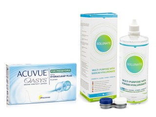 Acuvue Oasys for Presbyopia (6 φακοί) + Solunate Multi-Purpose 400 ml με θήκη