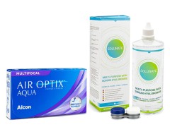 Air Optix Aqua Multifocal (6 φακοί) + Solunate Multi-Purpose 400 ml με θήκη