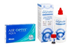 Air Optix Aqua (6 φακοί) + Oxynate Peroxide 380 ml με θήκη