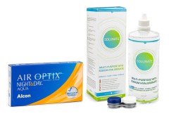 Air Optix Night & Day Aqua (6 φακοί) + Solunate Multi-Purpose 400 ml με θήκη