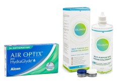 Air Optix Plus Hydraglyde for Astigmatism (3 φακοί) + Solunate Multi-Purpose 400 ml με θήκη
