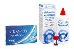 Air Optix Plus Hydraglyde (6 φακοί) + Oxynate Peroxide 380 ml με θήκη