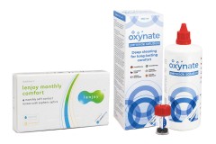 Lenjoy Monthly Comfort (6 φακοί) + Oxynate Peroxide 380 ml με θήκη