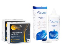 Lenjoy Monthly Day & Night (12 φακοί) + Vantio Multi-Purpose 360 ml με θήκη