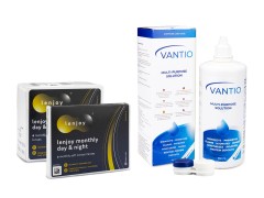 Lenjoy Monthly Day & Night (9 φακοί) + Vantio Multi-Purpose 360 ml με θήκη