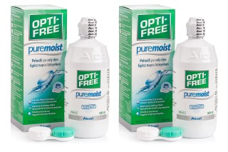 OPTI-FREE PureMoist 2 x 300 ml με θήκες