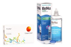 Proclear Compatibles Sphere (6 φακοί) + ReNu MultiPlus 360 ml με θήκη